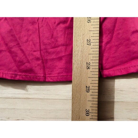 Lane Bryant Plus Size 20 Hot Fuchsia Long Seeve Button-Up Blouse Top Shirt Vtg - Picture 5 of 6